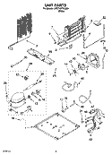 UNIT PARTS Diagram and Parts List for 5VET3DTKLQ03  Whirlpool Refrigerator