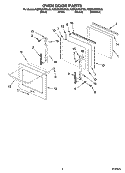 Part Location Diagram of 8303774BT Whirlpool Door Handle - Bisque