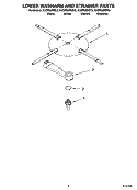 LOWER WASHARM AND STRAINER PARTS Diagram and Parts List for KUDP02IRWH3  KitchenAid Dishwasher