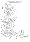 REFRIGERATOR SHELF Diagram and Parts List for KSRB25QGBL00  KitchenAid Refrigerator