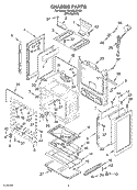 CHASSIS Diagram and Parts List for GS465LEKS0  Whirlpool Range