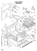 OVEN Diagram and Parts List for RS660BXBH1  Whirlpool Range