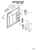 INNER DOOR PARTS Diagram and Parts List for DU810SWPQ1  Whirlpool Dishwasher