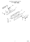 CONTROL PANEL PARTS Diagram and Parts List for RGE23001  Roper Range