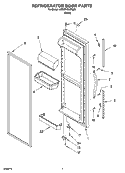 REFRIGERATOR DOOR PARTS Diagram and Parts List for 6ES2FHKXRQ00  Whirlpool Refrigerator