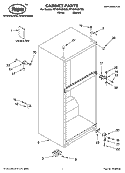 CABINET PARTS Diagram and Parts List for RT18VKXKQ02  Roper Refrigerator