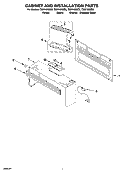 CABINET AND INSTALLATION PARTS Diagram and Parts List for TMH14XMQ3  Estate Microwave