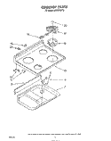COOK TOP Diagram and Parts List for RE953PXPT2  Whirlpool Range