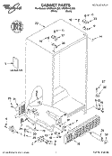 CABINET, LITERATURE Diagram and Parts List for GD5PHAXLB00  Whirlpool Refrigerator