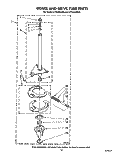 BRAKE AND DRIVE TUBE Diagram and Parts List for LT7000XVW0  Whirlpool Washer Dryer Combo