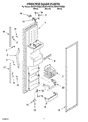 FREEZER DOOR PARTS Diagram and Parts List for ED2SHAXMB00  Whirlpool Refrigerator