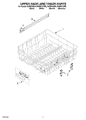 UPPER RACK AND TRACK Diagram and Parts List for KUDI01ILSS0  Whirlpool Dishwasher