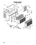 CABINET Diagram and Parts List for ACQ062XA0  Whirlpool Air Conditioner