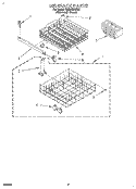 DISHRACK Diagram and Parts List for RUD4500DB0  Roper Dishwasher
