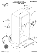 CABINET Diagram and Parts List for ET18HTXDW01  Whirlpool Refrigerator