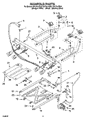 MANIFOLD PARTS Diagram and Parts List for GS773LXSQ0  Whirlpool Range