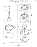 AGITATOR, BASKET AND TUB Diagram and Parts List for LA5311XPW3  Whirlpool Washer