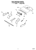 TOP VENTING PARTS, MISCELLANEOUS PARTS Diagram and Parts List for YGBS307PDB7  Whirlpool Wall Oven