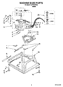 MACHINE BASE PARTS Diagram and Parts List for CAWB522SQ0  Crosley Washer
