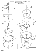 AGITATOR, BASKET AND TUB Diagram and Parts List for 7LSC8244EZ0  Whirlpool Washer