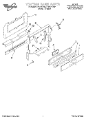 CONTROL PANEL Diagram and Parts List for SF387PEYW8  Whirlpool Range