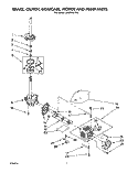 BRAKE, CLUTCH, GEARCASE, MOTOR AND PUMP Diagram and Parts List for LA9300XYN0  Whirlpool Washer