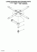 LOWER WASHARM AND STRAINER PARTS, OPTIONAL PARTS (NOT INCLUDED) Diagram and Parts List for KUDC03IVBL0  KitchenAid Dishwasher