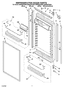 REFRIGERATOR DOOR Diagram and Parts List for KBRS36FKB00  KitchenAid Refrigerator