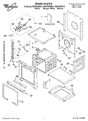 OVEN, LITERATURE Diagram and Parts List for RBS275PDT13  Whirlpool Wall Oven