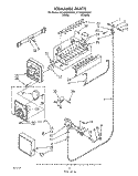 ICE MAKER Diagram and Parts List for ET22DMXWW01  Whirlpool Refrigerator
