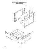 DOOR AND DRAWER Diagram and Parts List for RF302BXVN0  Whirlpool Range
