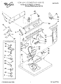 TOP AND CONSOLE, LIT/OPTIONAL Diagram and Parts List for LGT8858DQ1  Whirlpool Dryer
