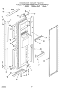 FREEZER DOOR Diagram and Parts List for KSRB27FHWH00  KitchenAid Refrigerator