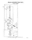 BRAKE AND DRIVE TUBE Diagram and Parts List for LA5000XPW1  Whirlpool Washer