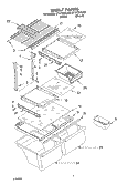 SHELF PARTS, OPTIONAL PARTS Diagram and Parts List for ET1FTEXLQ02  Whirlpool Refrigerator