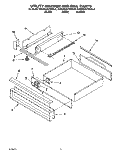 UTILITY DRAWER AND RAIL Diagram and Parts List for KEDH207BAL2  KitchenAid Range