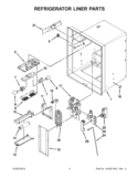REFRIGERATOR LINER PARTS Diagram and Parts List for GI6FARXXY08  Whirlpool Refrigerator