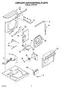 AIRFLOW AND CONTROL PARTS Diagram and Parts List for CAR21CSR1  Crosley Air Conditioner