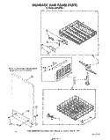 DISHRACK AND PANEL Diagram and Parts List for DU5500XR1  Whirlpool Dishwasher