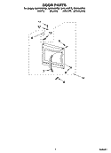 DOOR PARTS Diagram and Parts List for GH5184XPQ3  Whirlpool Microwave