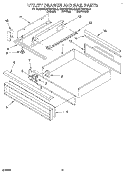 UTILITY DRAWER AND RAIL Diagram and Parts List for KDDT207BBL6  KitchenAid Range