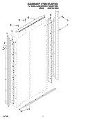 CABINET TRIM Diagram and Parts List for KSSC36FKB00  KitchenAid Refrigerator