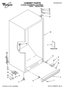 CABINET PARTS Diagram and Parts List for EL8ATRRRQ02  Whirlpool Refrigerator