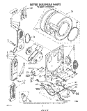 DRYER BULKHEAD Diagram and Parts List for LT4900XMW2  Whirlpool Washer Dryer Combo