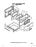 DOOR AND DRAWER Diagram and Parts List for RF3105XXN0  Whirlpool Range
