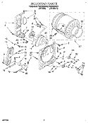 BULKHEAD Diagram and Parts List for TGDS680BW0  Estate Dryer