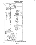 GEARCASE Diagram and Parts List for LA5311XPW3  Whirlpool Washer