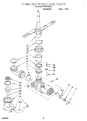 PUMP AND SPRAYARM Diagram and Parts List for TUD5700EQ4  Estate Dishwasher