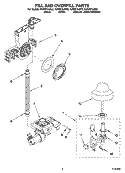 FILL AND OVERFILL PARTS Diagram and Parts List for KUDI01ILWH2  KitchenAid Dishwasher