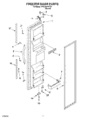 FREEZER DOOR Diagram and Parts List for 4YED2FHQKT01  Whirlpool Refrigerator